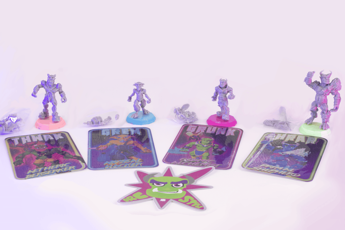 Wave 1 - Tabletop Miniatures - Grunk, Grem, Thwak & Hrar