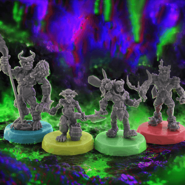 Wave 1 - Tabletop Miniatures - Grunk, Grem, Thwak & Hrar