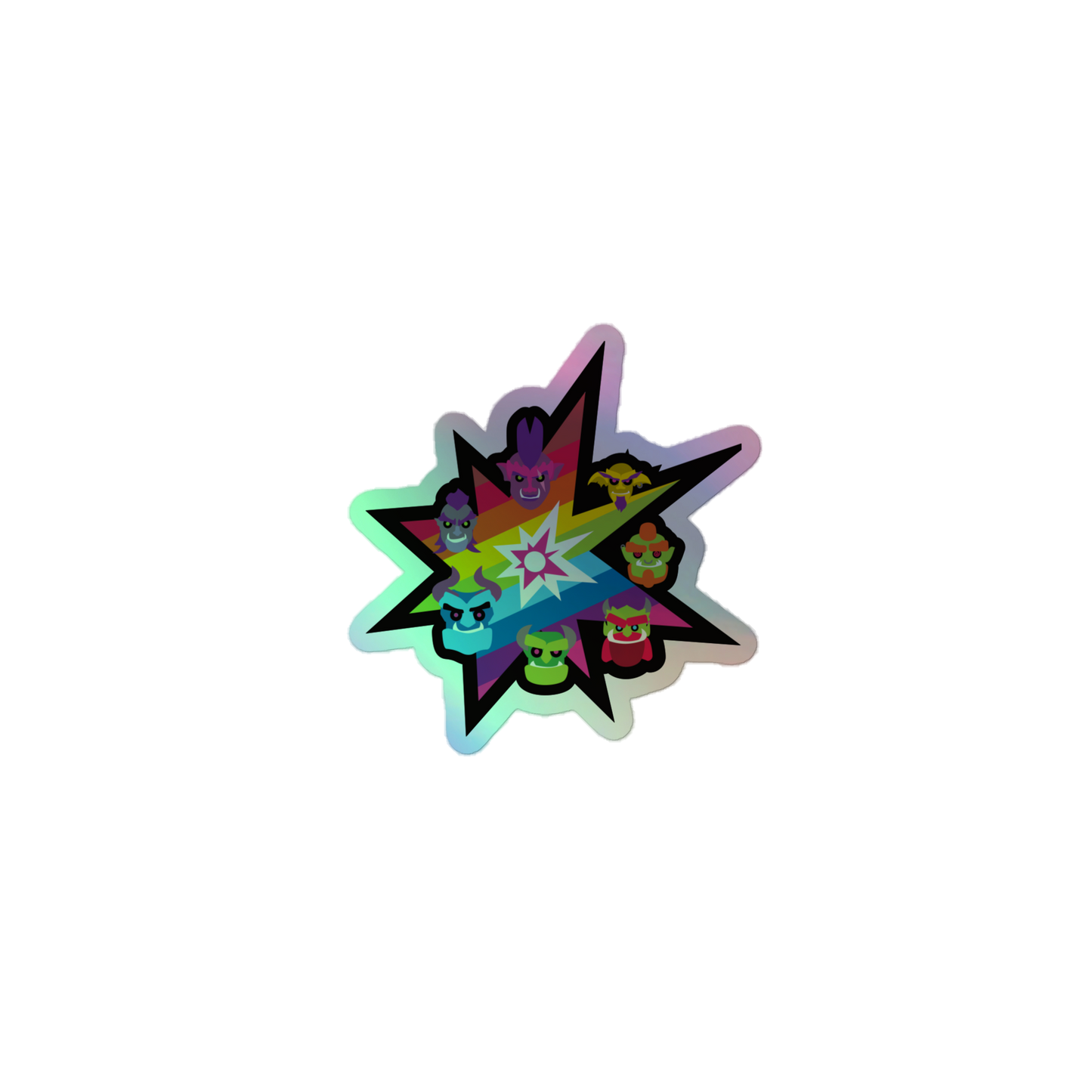 Pride Sparkle Orcs Holographic Sticker