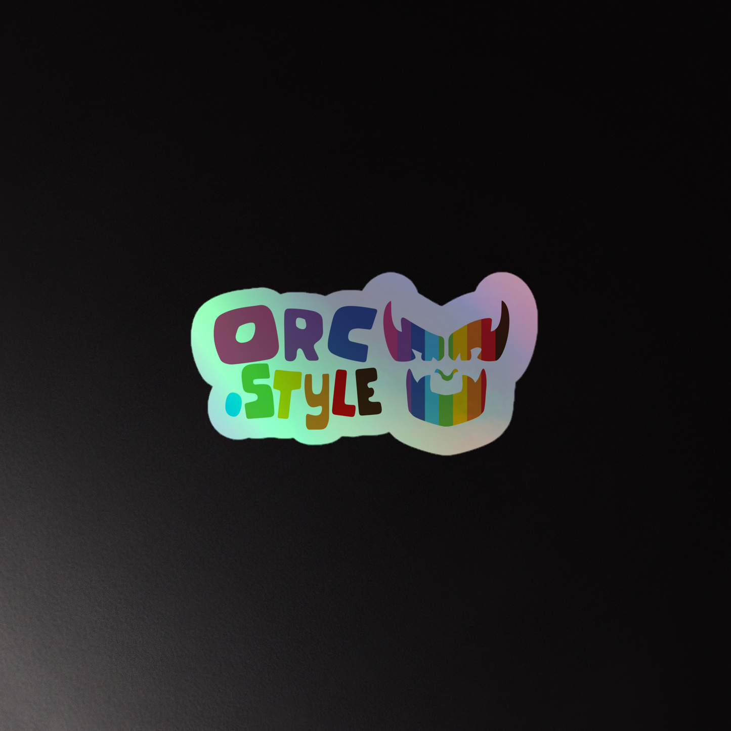Orc Style Pride Holographic Stickers