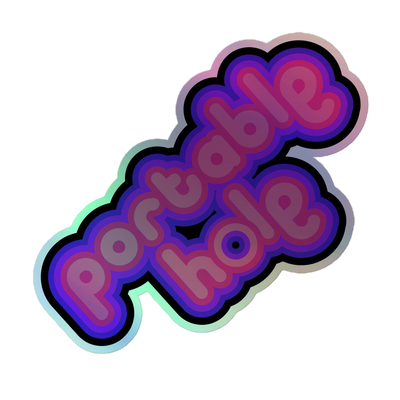 Portable Hole Holographic Sticker