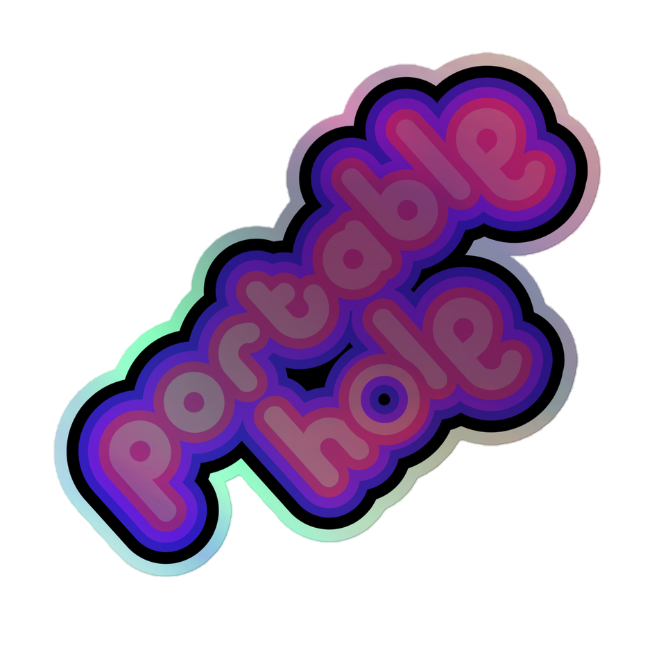 Portable Hole Holographic Sticker